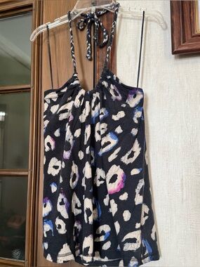 American Eagle Outfitters Leopard Print Y2K Halter Tank
